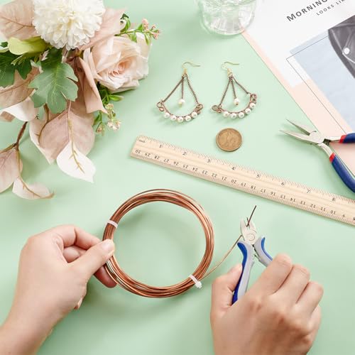 BENECREAT 19.7Ft Square Copper Wire, 16 Gauge Pure Copper Wire, Craft Wire for Jewelry Making, Gem Metal Wrap, Garden, Sculpting, Armature, Half Hard - size: 16 Gauge