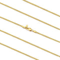 FaithHeart Mens Black/Silver/Gold Stainless Steel Flat Box Link Chain Necklace, Stylish 2/4/6/8mm Width Box Chains Necklaces for Men Non Tarnish Hip Hop Chain Jewelry Gifts,14"-30" Length - color: 2mm Width-Gold, size: 14 Inches Length