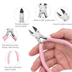 EUIQUE Jewelry Making Supplies Kits Repair Tools for Adults with Pliers, Wires, Necklace Chains, Findings and Helping Hands, Pink - color: Pink