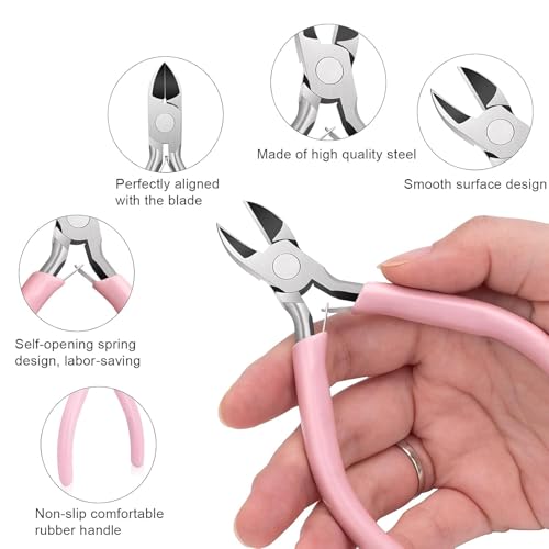 EUIQUE Jewelry Making Supplies Kits Repair Tools for Adults with Pliers, Wires, Necklace Chains, Findings and Helping Hands, Pink - color: Pink