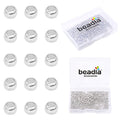 BEADIA Platinum Plated Crimp Beads Non Tarnish 2.5mm 600pcs for Jewelry Making Findings - color: Crimp Beads Platinum, size: 2.5mm