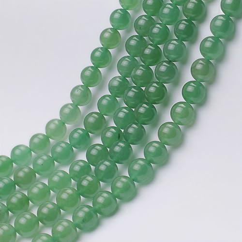 MJDCB Natural Stone Beads Green Aventurine Round Loose Beads for Jewelry Making DIY Bracelet Necklace (4mm) - color: Aventurine, size: 4mm