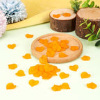 50Pcs Frosted Acrylic Leaf Charms Orange Transparent Plant Pendants Clear Autumn Leaves Beads Autumn Charms for Jewelry Making - color: Orange #2