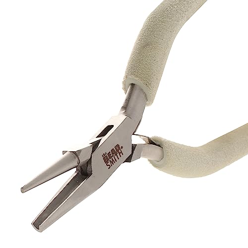The Beadsmith Concave (Hollow)/Round Nose Pliers – Wire Elements Series – 6.25” (159mm) – Steel Jaws & Double-Leaf Springs – European Design & Quality – Tool for Looping, Bending & Jewelry Making