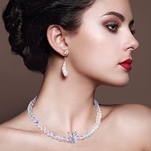Highergo 500 Pieces DIY Glass Crystal Rondelle AB Glass Beads Faceted Rondelle Beads for Bracelets Necklace Pendants Jewelry Making DIY Craft Project Supplies (8 mm)