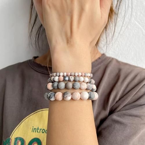 6mm Flame Stone Natural Stone Beads Round Loose Beads for Jewelry Making Yochus DIY Beads Bracelet Necklace - color: Flame Stone, size: 6mm