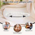 INSYOHO Dont Let the Hard Days Win Bracelet – Inspirational Healing Crystal Bracelet for Women & Men, Agate & Amethyst Beaded Adjustable, Motivational Gift for Stress Relief & Positivity - color: White turquoise