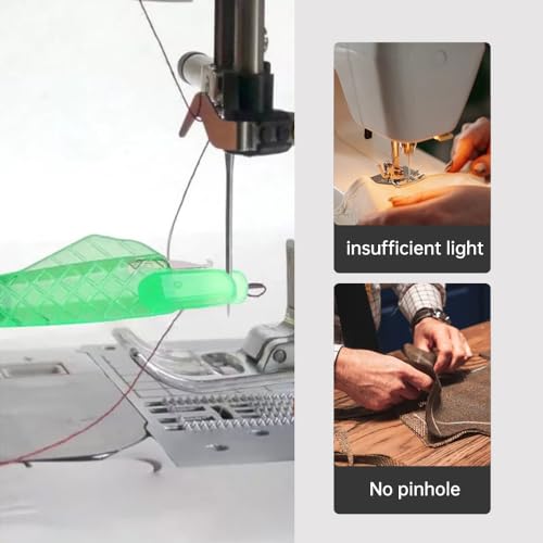 Fish Mouth Sewing Machine Needle Threader, 2024 Upgrade Quick Sewing Machine Loop Easy Selfthread Needle Threaders Tool, Automatic Sewing Needle Threader Simple Needle Threader (Green*5) - color: Green*5