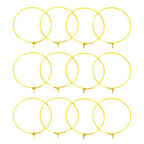YAKRUNA 14k Genuine Gold Plated Wine Glass Charm Rings, 12PCS Earring Beading Hoops Hooks for Jewelry Making, Hypoallergenic Thin Ear Wires for DIY 30mm(1.2") - color: gold earring 5