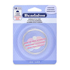 Beadalon German Style Wrapping Wire, Half Round, Tarnish Resistant Silver Plated, 18 Gauge, 2 m / 6.5 ft - color: Silver Plate, size: 18 gauge/.040 In-2 m/6.5 ft