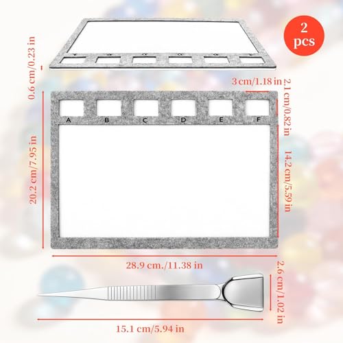 Asofelk Bead Mats for Jewelry Making 2Pcs, Grey Felt Beading Board with Scoop Tweezers, Non-Slip Fabric Bead Tray for Organizing Seed Beads & Jewelry Findings, Portable Jewelry DIY Crafting Tool Set
