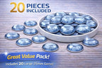 25mm Blue Sapphire Lite H118 Flat Back Round Acrylic Rhinestones Plastic Circle Gems for Costume Making Cosplay Jewels Pro Grade Embelishments - 20 Pieces (Sapphire Lite) - color: Sapphire Lite