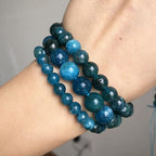6mm Apatite Natural Stone Beads Round Loose Beads for Jewelry Making Yochus DIY Beads Bracelet Necklace - color: Apatite, size: 6mm