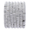 Natural White Howlite Disk Stone Spacer Beads 6x2mm 38cm/str Flat Rondelle Loose Semi Gemstone Caps for Making Bracelets Necklace - color: White Howlite