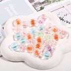 15Pcs Acrylic Beads 16mm Round Pumpkin Shaped Bead in Bead Fit for DIY Jewelry Bracelet Necklace Keychain Beadable Pens Mobile Phone Chain Making Cute (Round Pumpkin) - color: Round Pumpkin Bead in Bead