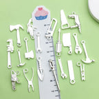 80pcs Bright Silvery New Tool Series Hammer, Wrench, Screwdriver, Measuring Tool Pendant Jewelry Making DIY Keychain Earrings Pendant Various Design Charms for Jewelry Making Bracelets Necklace (SN903) - color: SN903