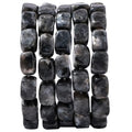 Natural Large Black Spectrolite Cube Stone Beads 8x11mm 38cm/str Loose Semi Gemstone Stone Square Beads for Making Bracelets Necklace - color: Black Spectrolite