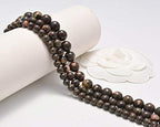 AD Beads Natural Gemstone Smooth Round Loose Beads 15“ 6mm 8mm 10mm (6mm, Plum Jasper) - color: Plum Jasper, size: 6mm