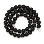 2.0mm Large Hole Black Onyx Matte Round 10mm Crystal Energy Stone Healing Power Natural Gemstone Loose Beads for Jewelry Making