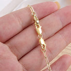 Bracelet Extender Gold Necklace Clasps and Closures 14K Gold Plated 925 Sterling Silver Double Lobster Clasp Double Claw Connector for DIY Jewelry Making（2pcs） - color: C-14K Gold