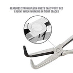 OEMTOOLS 22660 16 Inch Long Nose 3 Piece Pliers Set, 90 Degree Pliers, Straight Pliers, and 45 Degree Pliers, Clamp Hoses and Handle Delicate Work Pieces in Narrow Spaces - style: steel