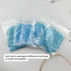 1310pcs Bicone Crystal Glass Beads 2mm 3mm 4mm 6mm 8mm Faceted Crystal Spacer Beads for Bracelets Necklace Pendants Earrings DIY Jewelry Craft Making(Lake Blue) - color: Lake Blue