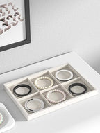Drawer Jewelry Organizers And Storage,Velvet Bracelet And Ring Display Small Tray,Dresser Jewelry Drawer Organizer Inserts Containers,Earring And Necklace Holder Box (Beige 6 Grids) - style: Beige 6 Grids
