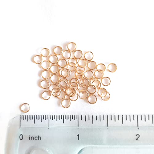 50pcs 14/20 Gold Filled Round Open Jump Rings 4.5MM OD, 3.2MM ID 22 Gauge by CRAFT WIRE - color: 22 Gauge, size: 4.5MM