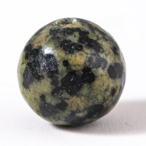 100Pcs Natural Stone 6mm Chlorite Schist Stone Round Loose Gemstone Energy Healing Beads Hole Size 1mm DIY Smooth Beads for Bracelet Necklace Earrings Jewelry Making - color: Chlorite Schist Stone, size: 6mm