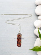 Crystal Necklace Pendant for Women Men - Orgone Necklace Pendant of Healing Crystal for Protection-Spiritual Jewelry - color: Garnet
