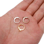 20Pcs Steel French Lever Earring Hooks Wire Settings Base Hoops Earrings with Open Loop for Men Women for DIY Jewelry Making Supplies(14×12mm) (Antique Bronze) - color: Antique Bronze