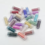 INSPIRELLE Uniform 120 Gram 12/0 (2mm) Cylinder Glass Seed Beads for Craft Jewelry Making, 24 Matte Transparent AB Colors - color: 24x Matte Transparent AB