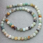6mm Round Amazonite Stone Beads for Jewelry Making Natural Gemstone Semi Precious Strand 15 Inch(58-60pcs/Strand) - color: Amazonite Stone, size: 6mm