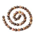45PCS 8mm Natural Africa Picture Jasper Gemstone Round Loose Beads for DIY Bracelet Necklace Earrings Jewelry Making 1 String 15 Inches - color: Africa Picture Jasper, size: 8mm
