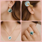 Polymer Clay Cutters - 22 Shapes Gemstone Earrings, Gemstone Polymer Clay Cutters for Jewelry, Earring Making Kit with Storage Box - style: Gem-shaped (22 pcs)
