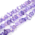 Adabele 30 Inch Natural Raw Healing Crystal Quartz Nugget Drilled Gemstone Loose Beads Violet Tanzanite AB Titanium Coated Chakra Gem Stone Spacer for Jewelry Craft Making GA-B9 - color: Violet Tanzanite Ab, size: 30 Inch/2 Strands