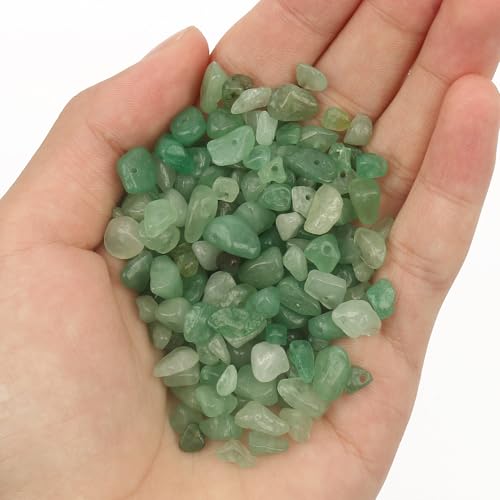 30in Green Aventurine Natural Chip Stone Beads 5-8mm About 230pcs, Irregular Drilled Light Green Bead for Bracelets Jewelry Making Supplies for Adults, DIY Crafts. - color: Green Aventurine