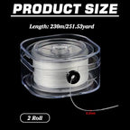 PH PandaHall 502Yards Stretchy String for Bracelets 2 Rolls 0.2mm Elastic Bracelet String Flat Beading Thread Jewelry String Thin Elastic Cord for Bracelet Necklace Jewelry Making, White - size: 0.2mm