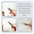 Mr. Pen- Pliers for Jewelry Making, 3 Pack, Chain Nose, Round Nose Pliers Set and Wire Cutter for Beading, Wire Wrapping, Jump Rings, Jewelry Repair, Crafting, DIY - color: Pastel