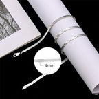 925 Sterling Silver Chain Necklace for Women 16-24 Inch Silver Jewelry Gift - size: 16 Inch, style: Square Snake Chain