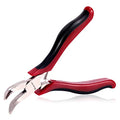 SPEEDWOX Mini Bent Nose Pliers for Jewelry Micro Chain Nose Small Functional Long Nose Pliers with Spring Professional Tool 45 Degrees Curved Chrome Vanadium Steel 4.5 Inches - style: Bent Nose Pliers