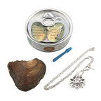 MilkyWay Wish Pearl Necklace Kit, DIY Necklace Making Kit, lotus Necklace Cage Locket Cultured Pearl in Oyster Set, 16.9", Surprise Gift For Wife, Girlfriend,Mother - color: D