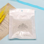 Bala&Fillic Crystal Pearl Color 4mm Seed Beads About 1200pcs/100Grams in Bag, 6/0 Glass Craft Beads for Making Bracelet and Necklace (Crystal Pearl) - color: Crystal Pearl -4mm