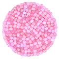 Plastic Pony Beads for Jewelry Making, 1200 Pieces, Multi-Color, 0.35 x 0.22 inch, DIY Craft Beads for Bracelets and Hair Braids (Pink) - color: Pink