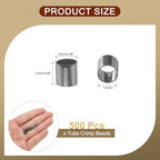 uxcell 500 Pcs Tube Crimp Beads, 2x2mm Copper Crimp Beads End Stopper Beads Tiny Loose Spacer Beads for Earrings Necklaces Bracelets Pendant DIY Crafts, Black - color: Black, size: 1.6 mm