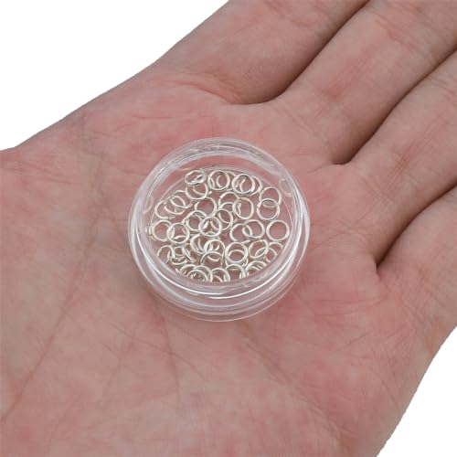 BEADIA 925 Sterling Silver Jump Rings 0.7x4mm 50pcs for Jewelry Making Findings - size: 0.7x4mm