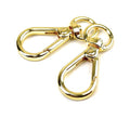 10 Pcs Heavy Duty Swivel Lobster Claw Clasps 3/8 Inch Push Gate Snap Hooks Trigger Clips for Handbag Purse Keychain - color: K Gold