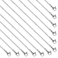 SMYHTGLIF 12 Pack Silver Snake Chain Necklace Bulk 16 Inches Stainless Steel Necklace Extender Chain for Jewelry Making - color: Silver Snake, size: 16 inches