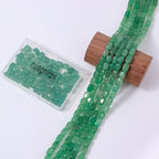 Natural Large Green Aventurine Cube Stone Beads 8x11mm 38cm/str Loose Semi Gemstone Stone Square Beads for Making Bracelets Necklace - color: Green Aventurine