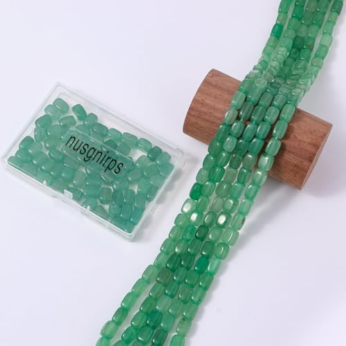 Natural Large Green Aventurine Cube Stone Beads 8x11mm 38cm/str Loose Semi Gemstone Stone Square Beads for Making Bracelets Necklace - color: Green Aventurine